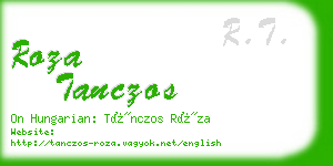 roza tanczos business card